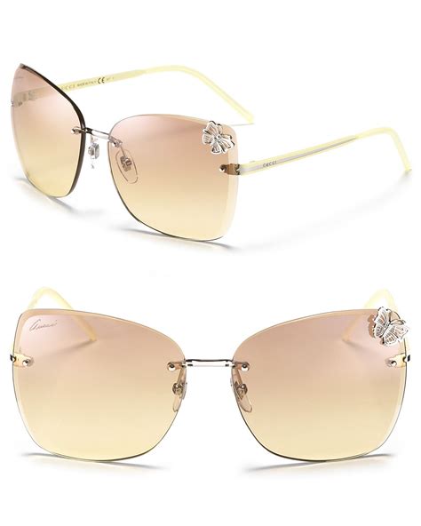 pink gucci sunglasses with butterfly|Gucci women's butterfly 63mm sunglasses.